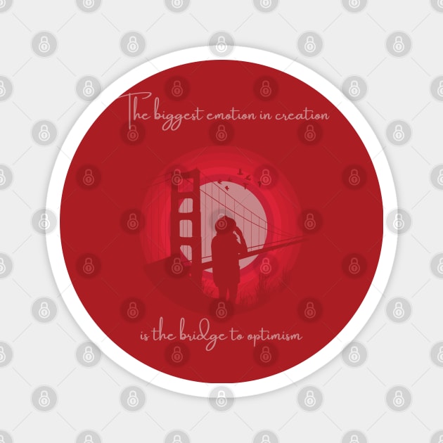 Golden Gate Silhouette Illustration Magnet by Lookify